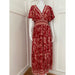 Angie’s Angies Red Floral Printed Maxi Dress Bohemian Elegance for Spring* Size MED WD46