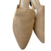 Ankis Shoes Ankis Women's Beige Pointed Toe Mule Flats Casual Slip-On SZ 9