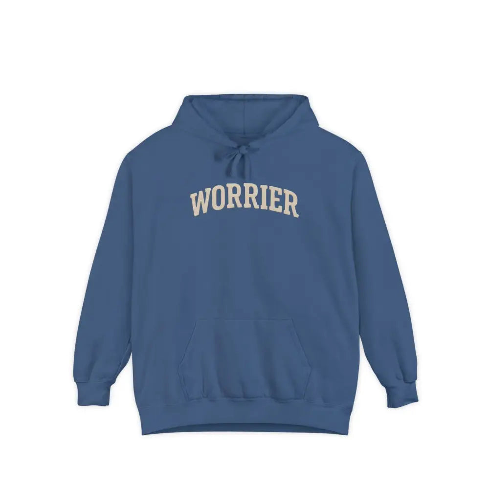 Blue Anxiety Hoodie Worrier Sweatshirt in Comfort Colors