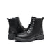 Apakowa Black / 1 / Leather Apakowa Kids Girls Combat Ankle Boots: Lace-Up, Zipper, Fashion Booties, SZ 1