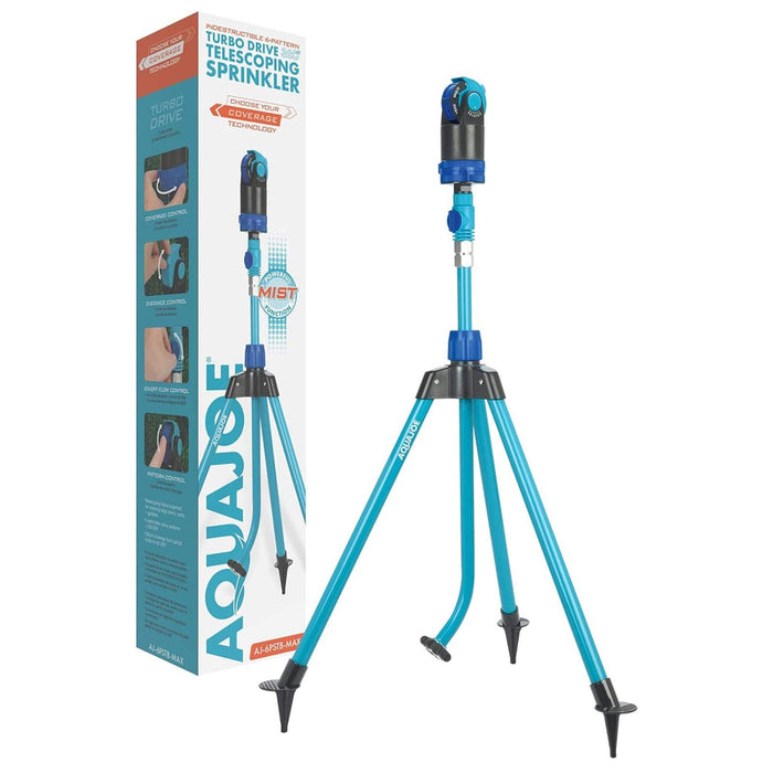 Aqua Joe one size / multi Aqua Joe AJ-6PSTB-MAX HD Sprinkler & Mister W/Metal Tripod Base, 6 Patterns