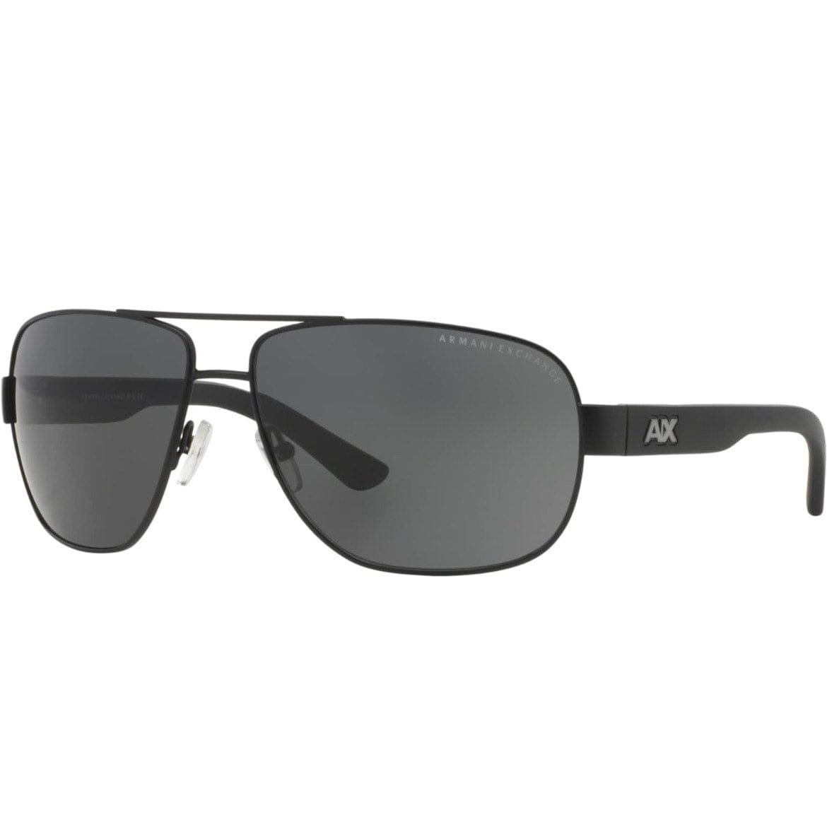 Armani Exchange Men's Sunglasses, Matte Black Frame, Grey Lenses, 62MM, Full Rim - Triniskies