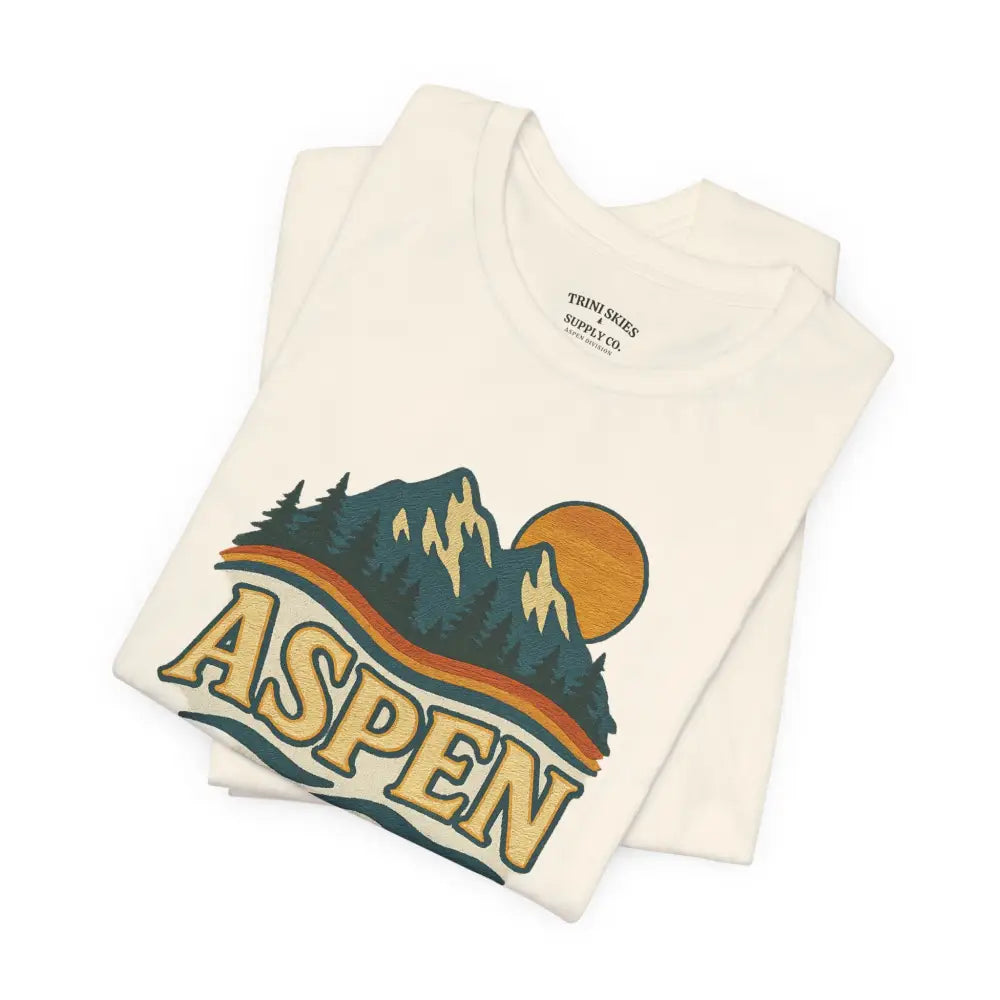Trini Skies Supply Aspen Lodge Tee with drawn design features
