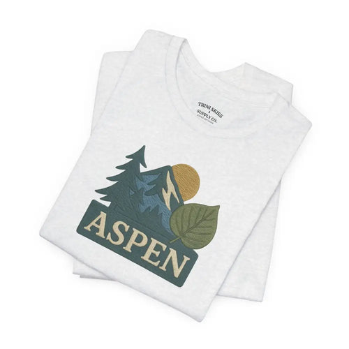 White Bella+Canvas Aspen t-shirt with detailed DTG mountain graphic