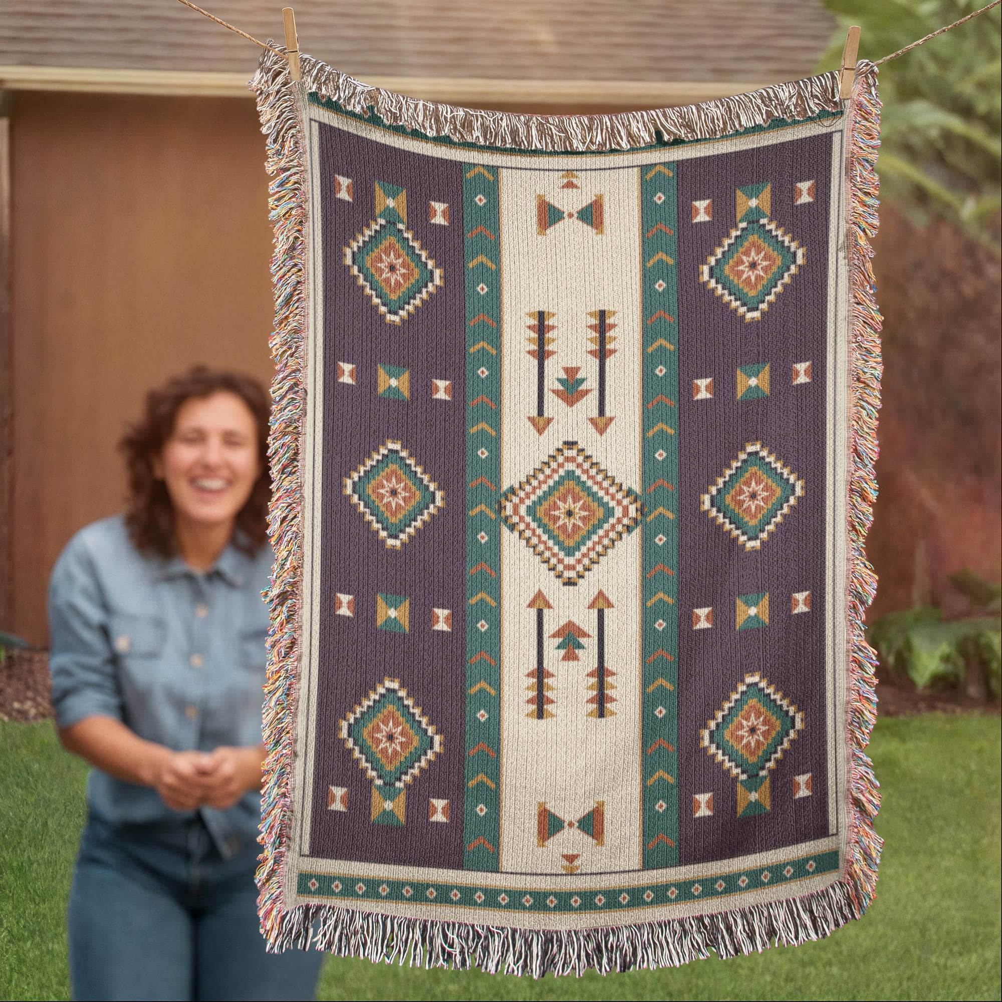 The Aubergine Mesa Throw