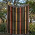 Green Plaid Woven Cotton Throw Blanket — Cascade Ridge