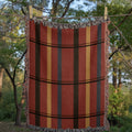 Plaid Woven Cotton Throw Blanket - Signature Red