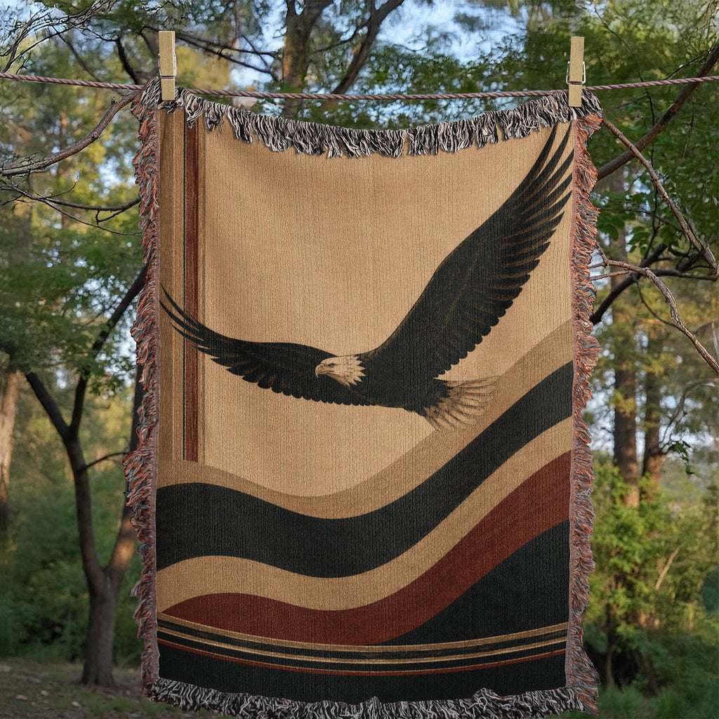 The American Eagle Cotton Woven Throw Blanket