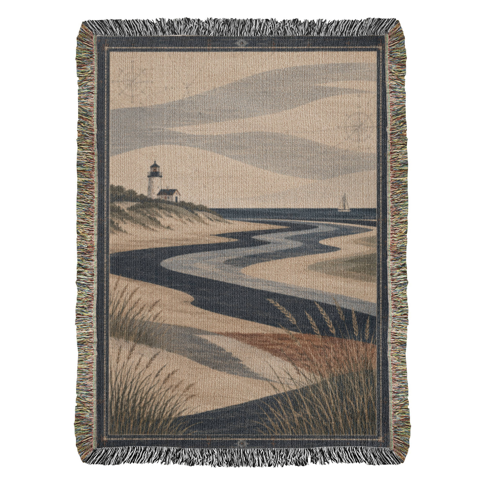 Nantucket Tidal Heritage Woven Blanket