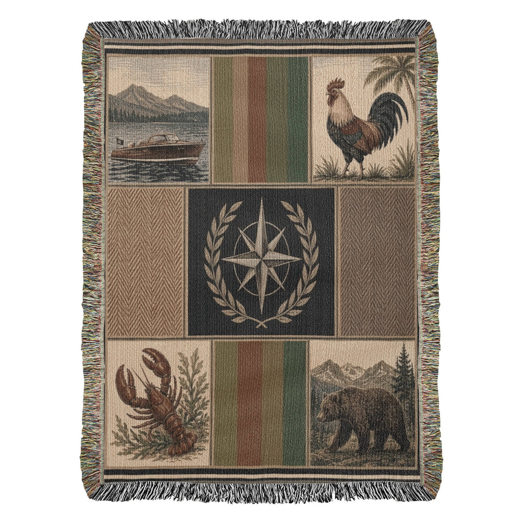 Compass & Country Heritage Woven Throw. | Made in USA