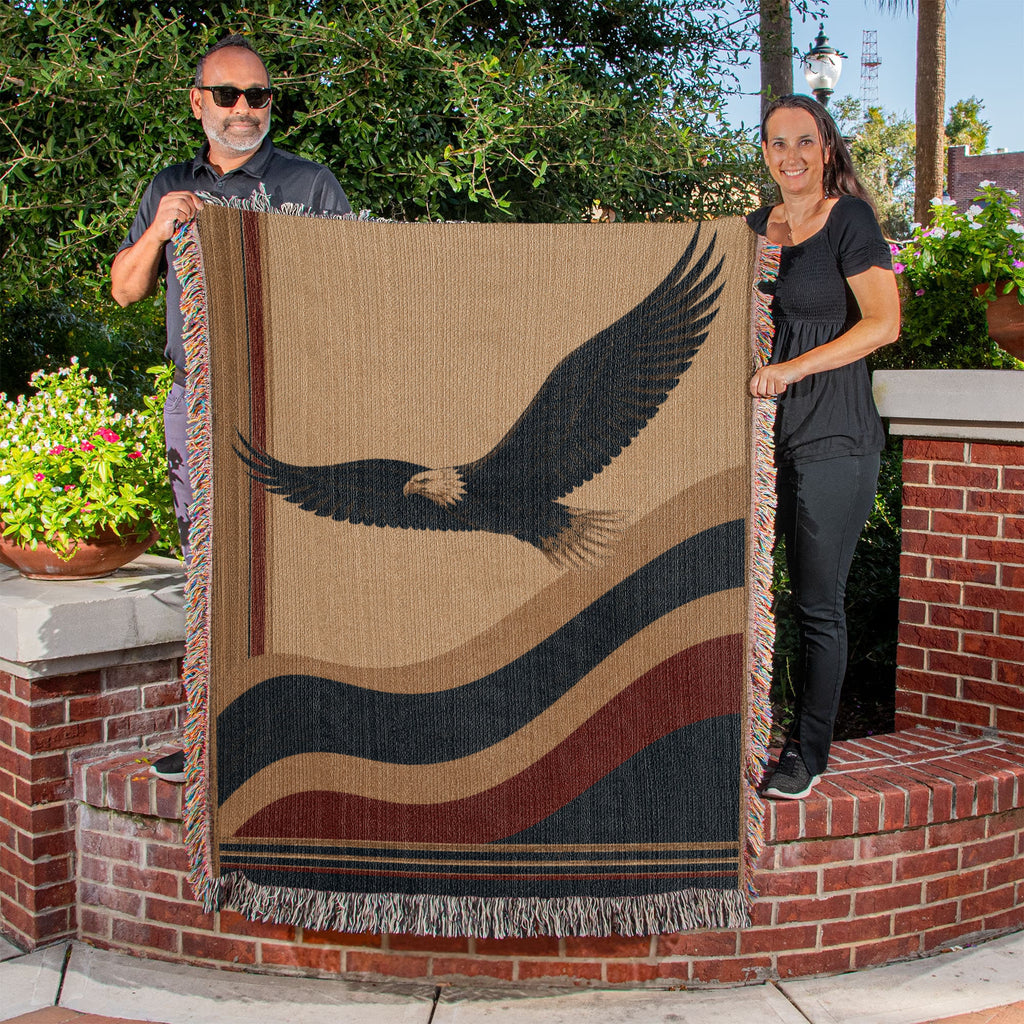 The American Eagle Cotton Woven Throw Blanket