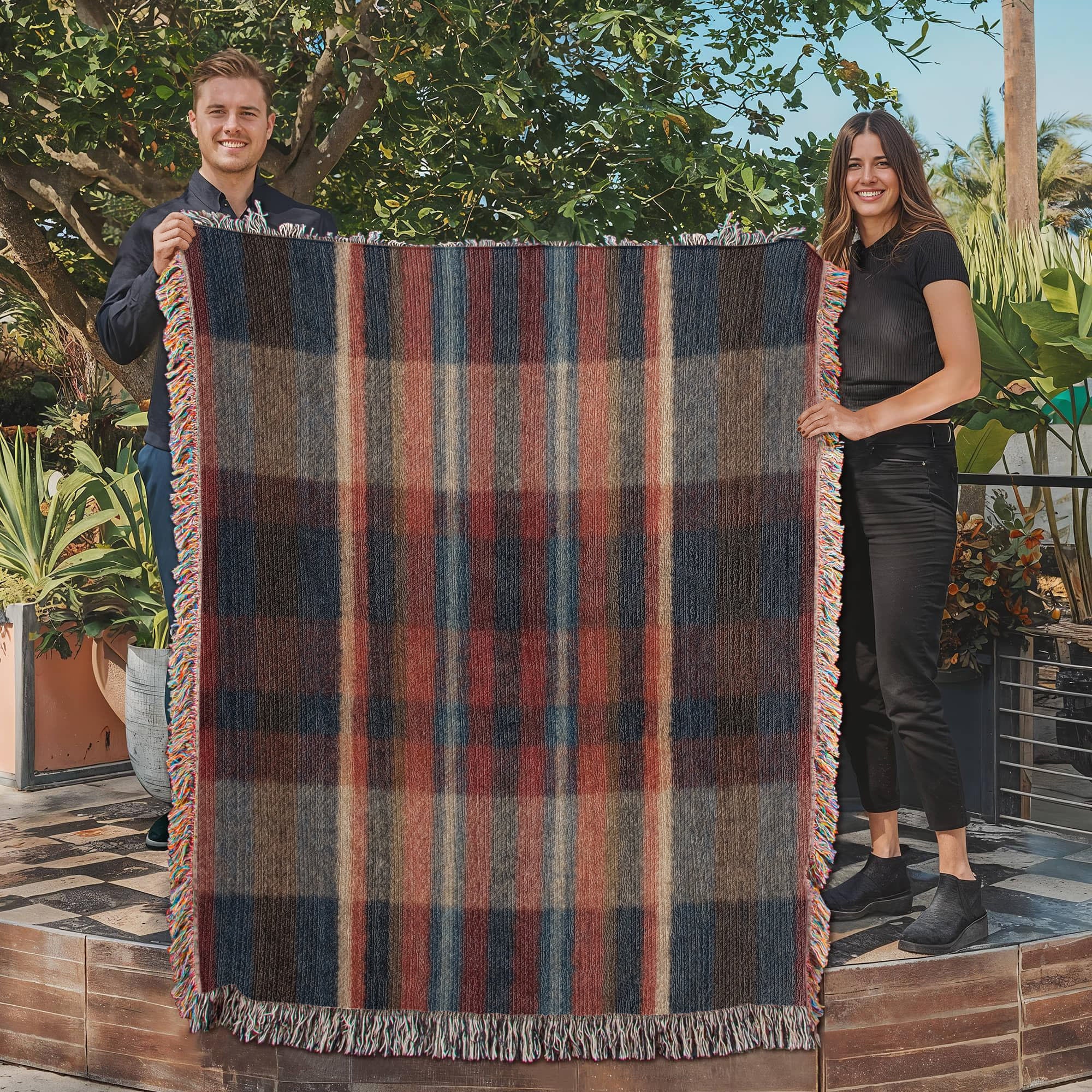 Heritage Plaid Woven Throw Blanket
