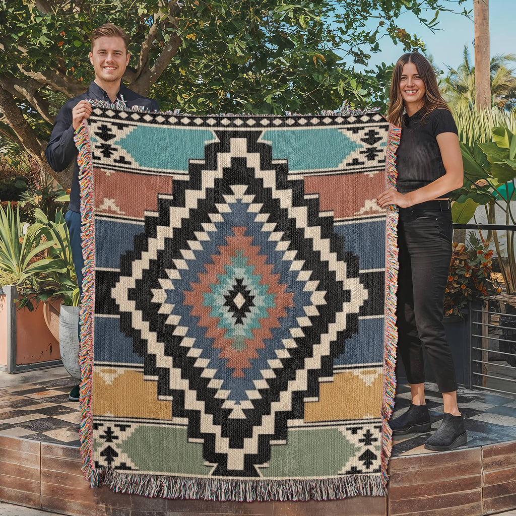 The Sonora Southwestern Cotton Woven Throw Blanket