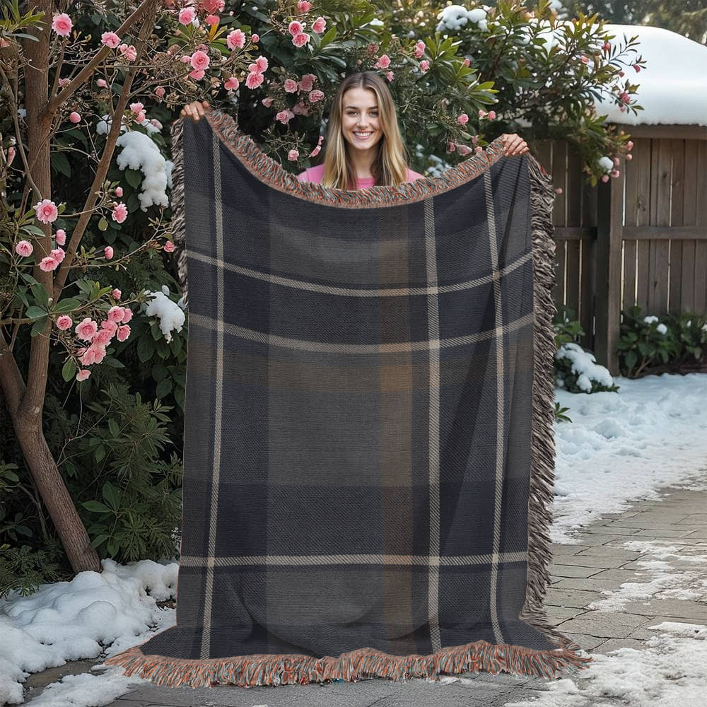 Heritage Plaid Woven Throw Blanket Home Decor Gifts