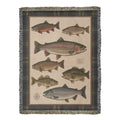 The Watershed Fishing Cotton Woven Throw Blanket