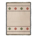 Northstar Nordic Star Christmas Throw Blanket | Handwoven Fringed Cotton | Heirloom Holiday Gift