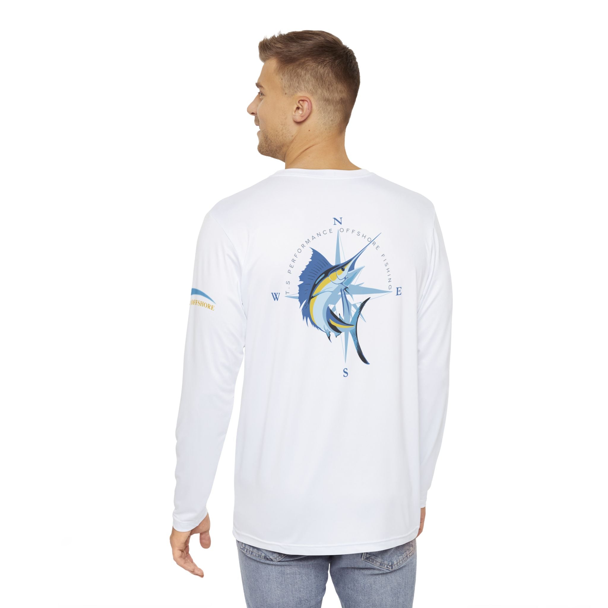 Atlantic Sailfish Long Sleeve Performance Fishing Shirt UV Protection Unisex Angler Tee - Triniskies
