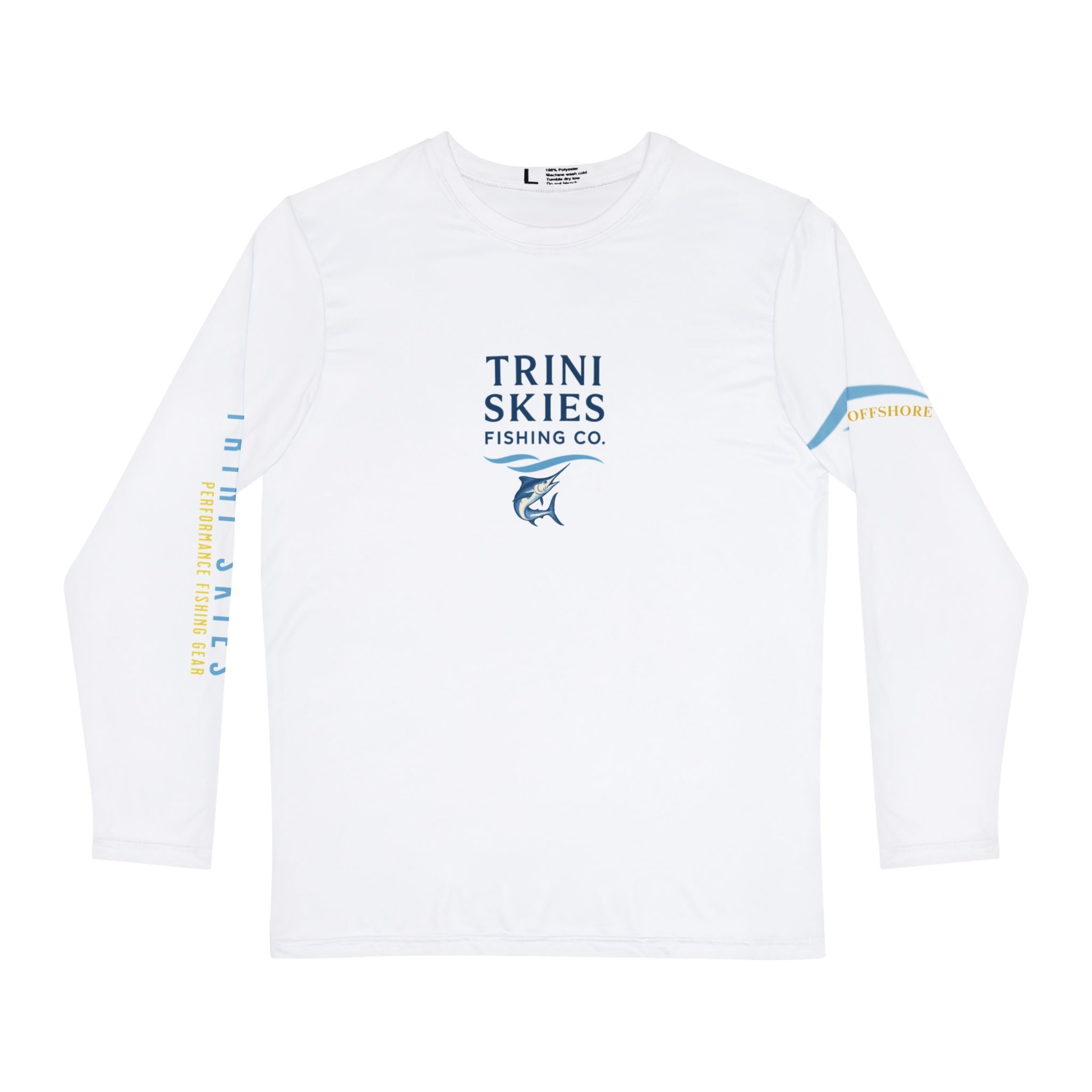 Atlantic Sailfish Long Sleeve Performance Fishing Shirt UV Protection Unisex Angler Tee - Triniskies