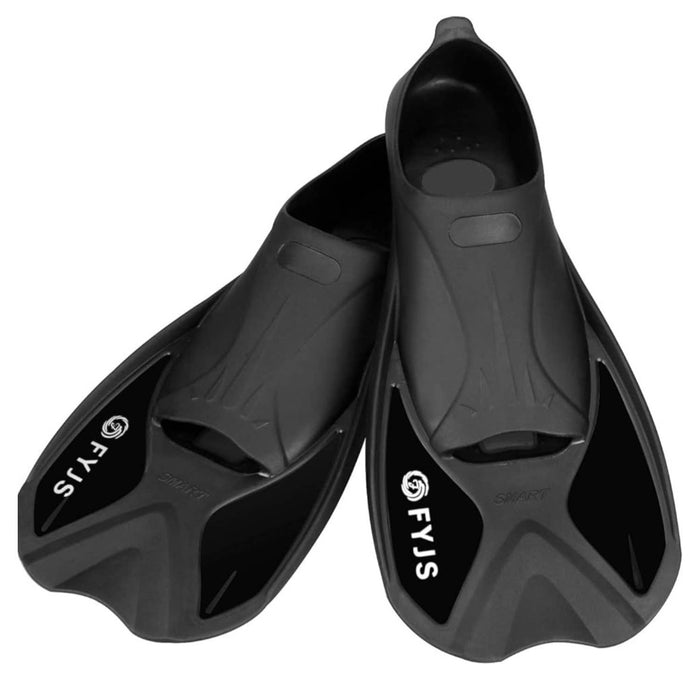 FYJS Short Swim Fins with Comfortable Full Foot Pocket Travel-Size for Snorkeling and Scuba Diving