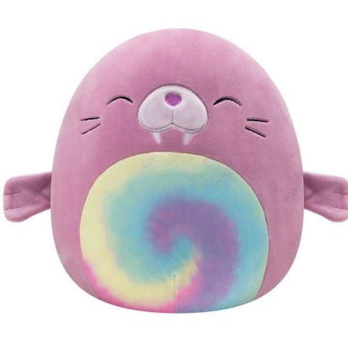 Squishmallows 11 sized Purple Walrus Rainbow Tie-Dye Belly Stuffed Plush toy