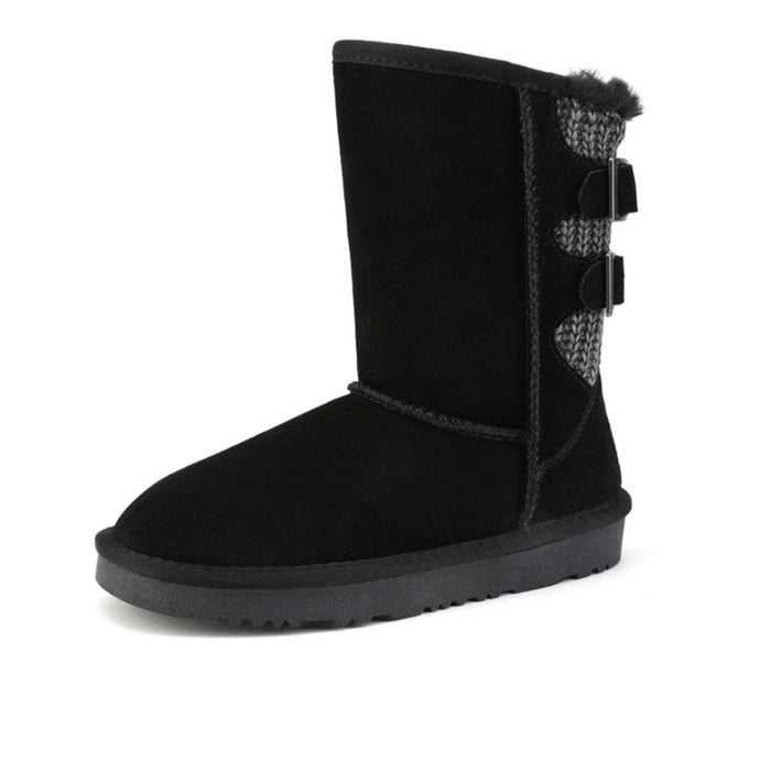 DreamPairs Fur Lined Women's Boots, Size 4, Black - MSRP $49.99