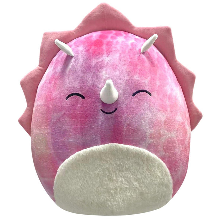 Squishmallows 11” Soft Toy - Trinity the Pink Tie-Dye Triceraptops Plush