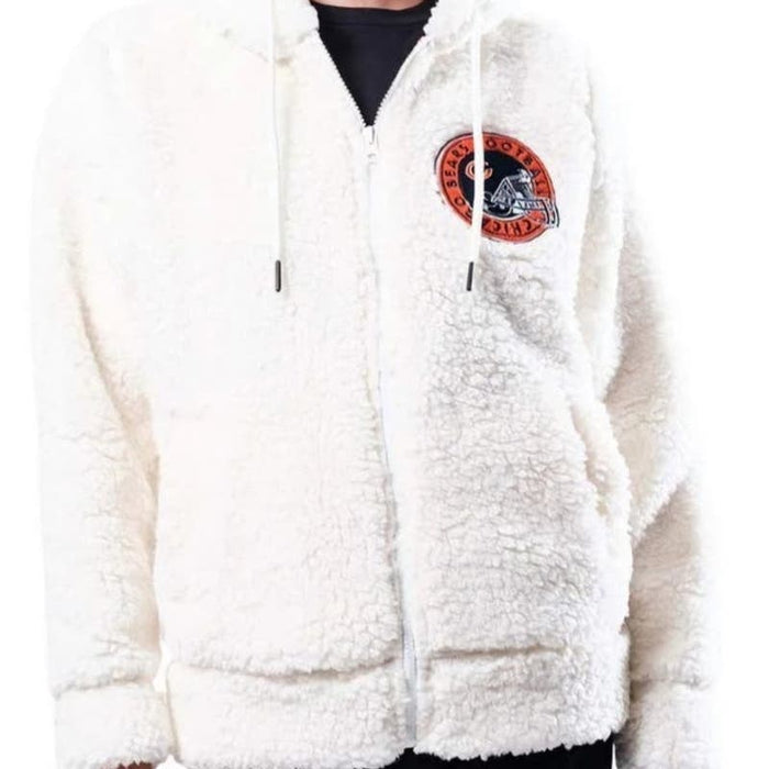 "Ultra Game Chicago Bears Women' Sherpa Full Zip Hoodie Jacket, Outerwear"
