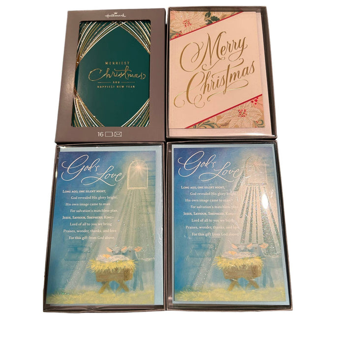 4 Boxes of Beautiful Christmas Cards 64 Cards