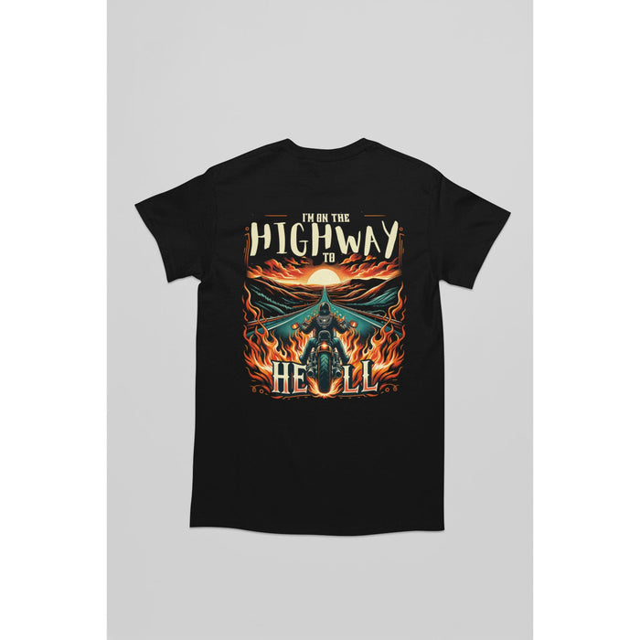 Highway to Hell Graphic Short Sleeve Pullover Crewneck Tshirt
