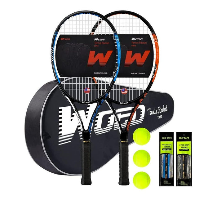 "WOED 2 Player 27” Speed Tennis Racquet Set with Accessories"