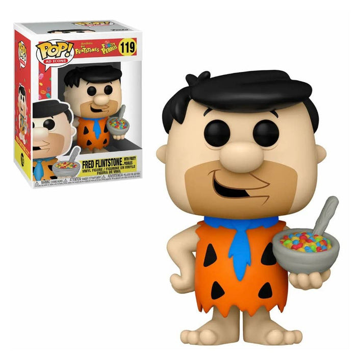 FLINTSTONES FRED WITH CEREAL BOWL (#119) Pebbles 50th Birthday toys