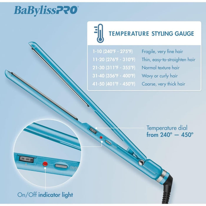 BaByliss BaBylissPRO 2” Nano Titanium Ultra-Thin Hair Straightener Professional Flat Iron