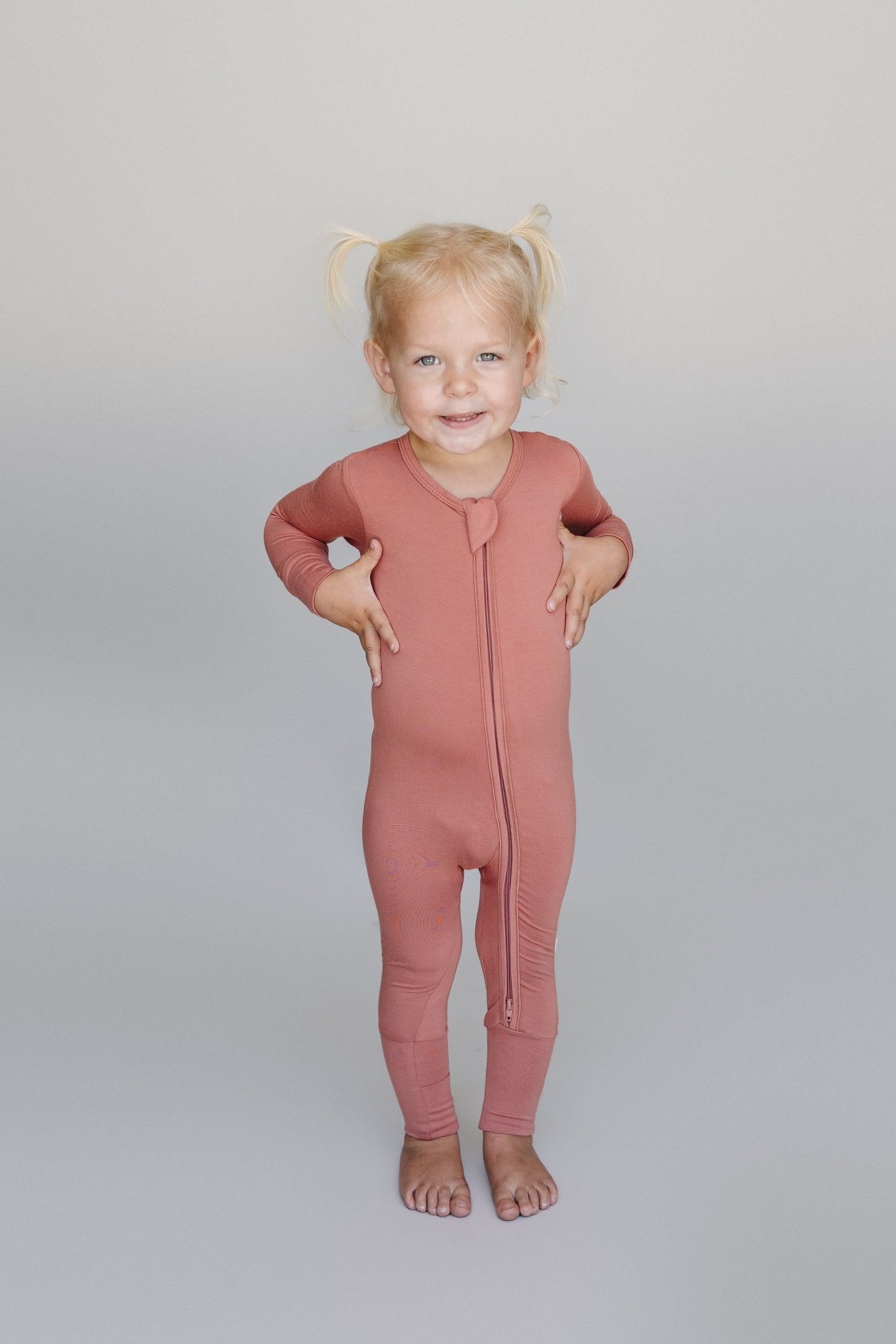 Bamboo Convertible Zip Footie – Infant & Toddler Pajamas with Fold - Over Feet - Triniskies