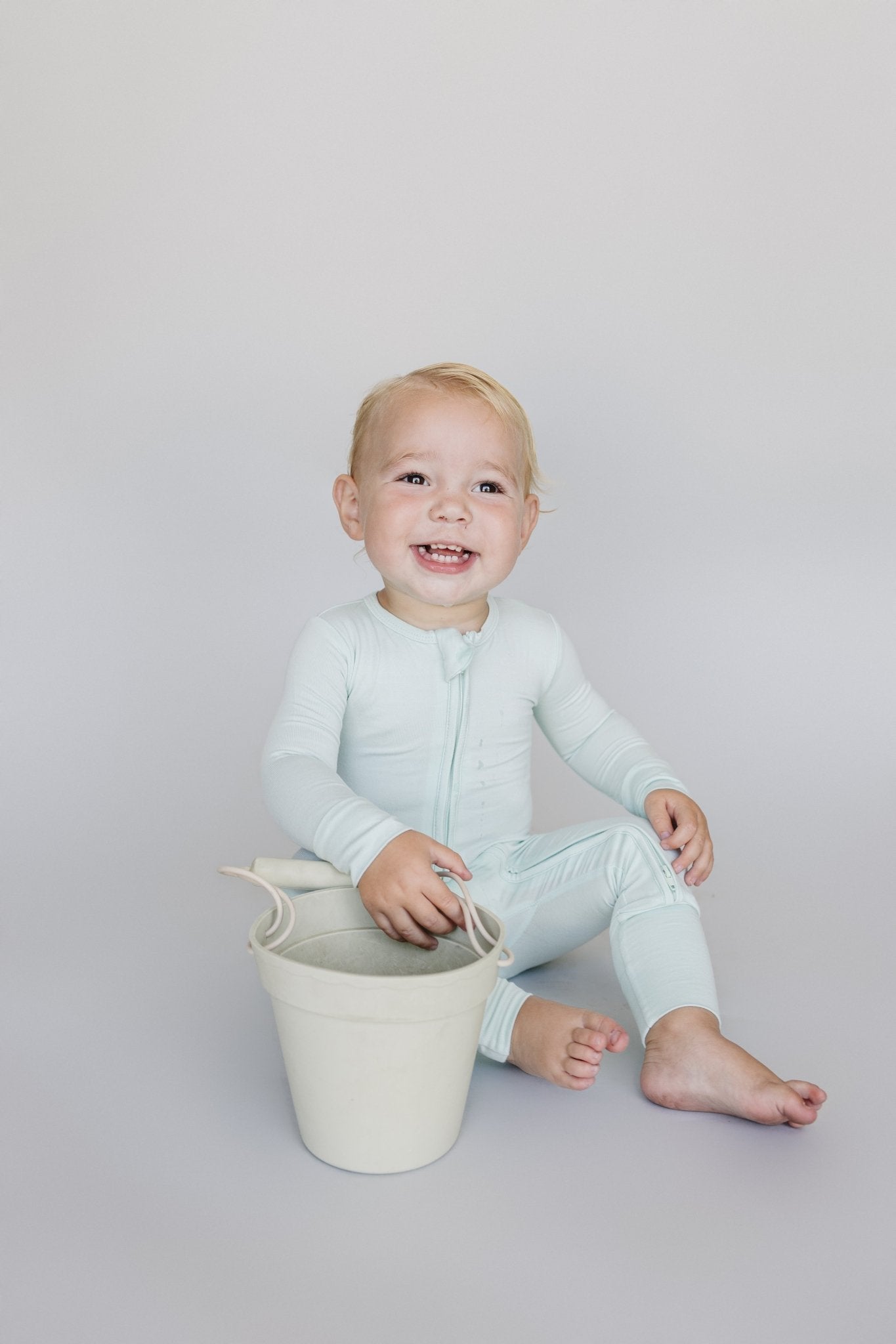 Bamboo Convertible Zip Footie – Infant & Toddler Pajamas with Fold - Over Feet - Triniskies