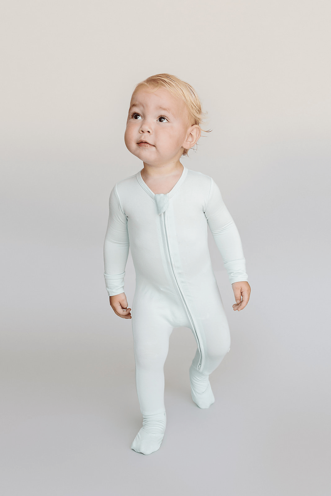 Bamboo Convertible Zip Footie – Infant & Toddler Pajamas with Fold - Over Feet - Triniskies