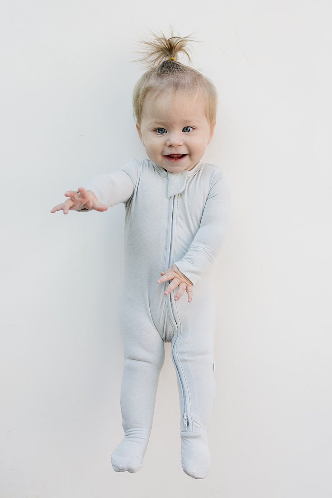 Bamboo Zip Footie – Soft Infant Pajamas with Fold - Over Mittens - Triniskies