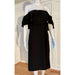 Banana Republic Black / 6 Banana Republic Off-The-Shoulder Ruffle Dress Size 6 MSRP $120 WD12