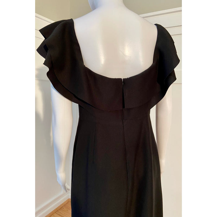 Banana Republic Black / 6 Banana Republic Off-The-Shoulder Ruffle Dress Size 6 MSRP $120 WD12