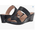 Bandolino 7.5 / New Luxe Navy / Leather Bandolino Women's IHAVETO2 Wedge Sandal New Luxe Navy 7.5