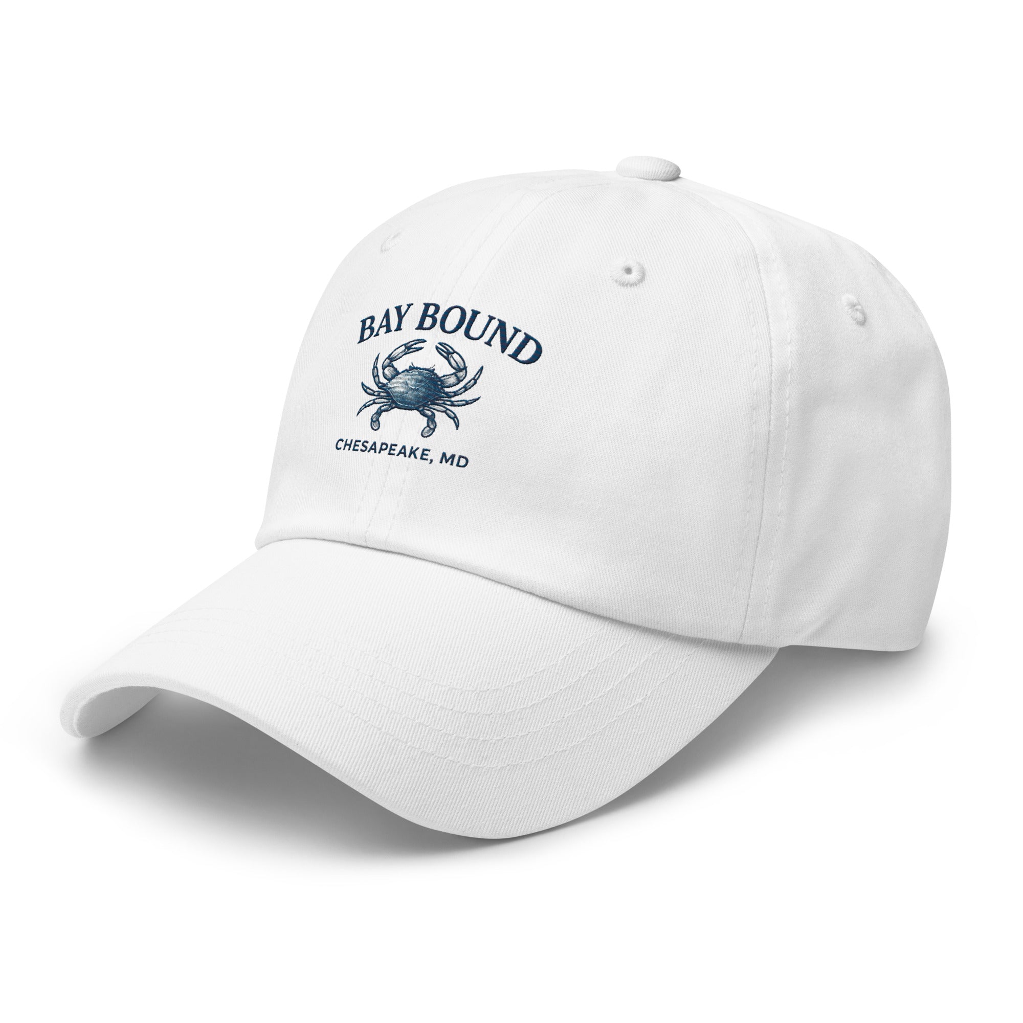 Bay Bound Crab Hat Yupoong Dad Hat Chesapeake Fishing Cap Coastal Gift - Triniskies