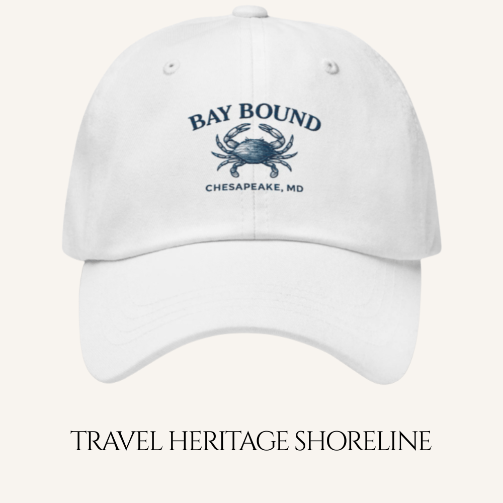 Bay Bound Crab Hat Yupoong Dad Hat Chesapeake Fishing Cap Coastal Gift - Triniskies