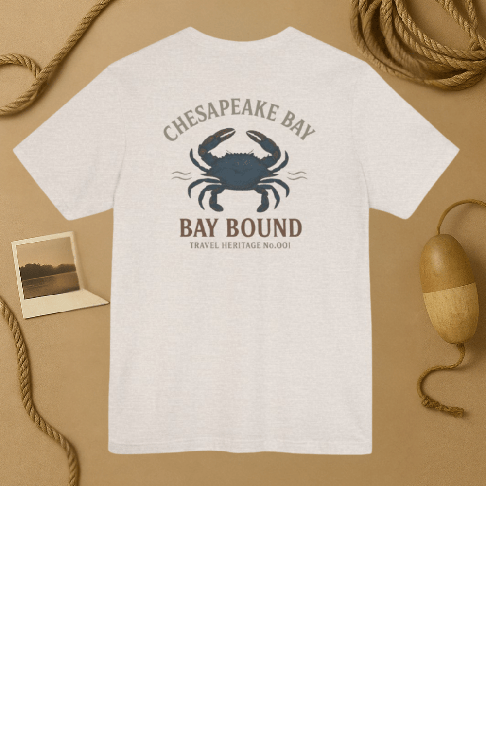 Bay Bound Crab Tee Chesapeake Bay Shirt Blue Crab Graphic T-Shirt Trini Skies - Triniskies