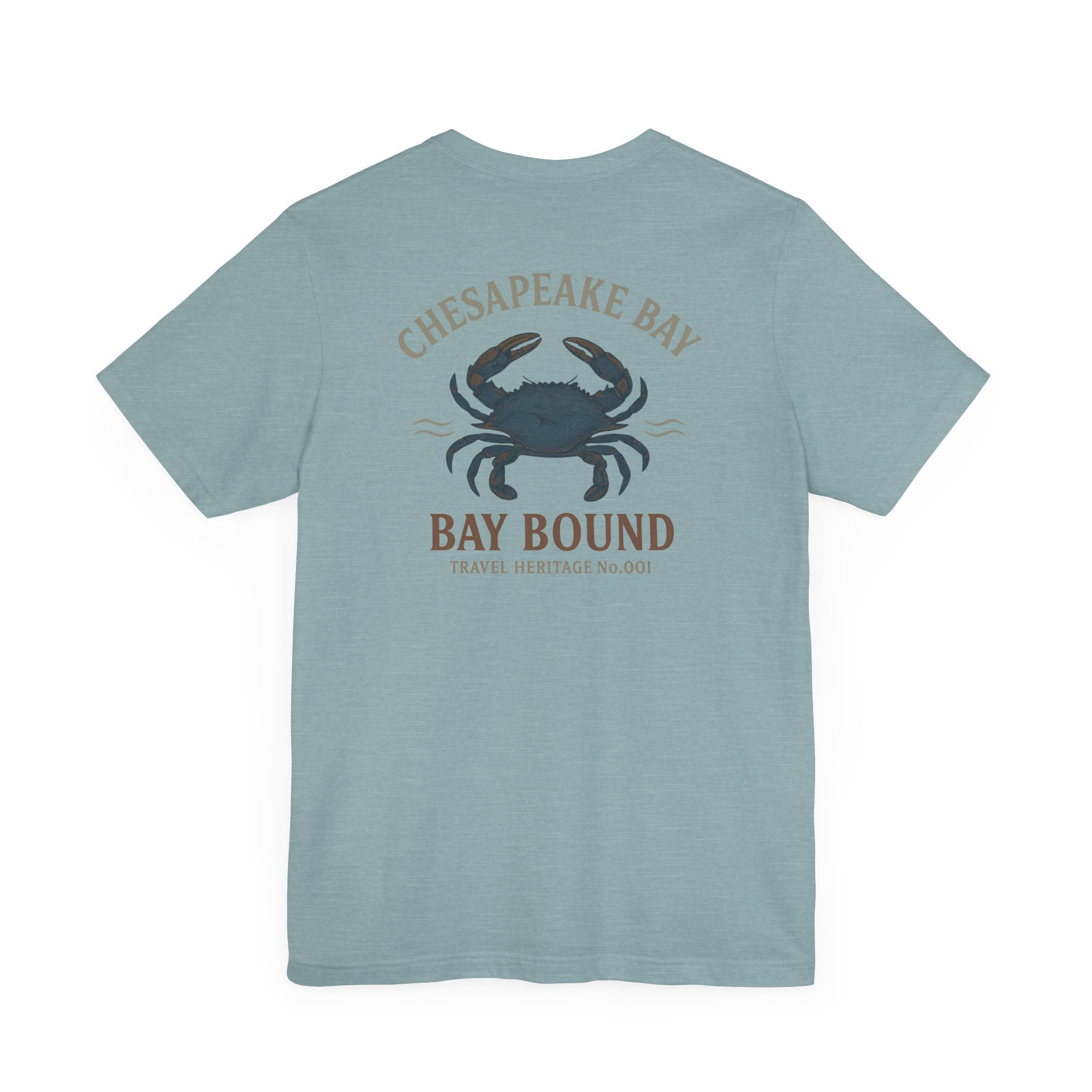 Bay Bound Crab Tee Chesapeake Bay Shirt Blue Crab Graphic T-Shirt Trini Skies - Triniskies