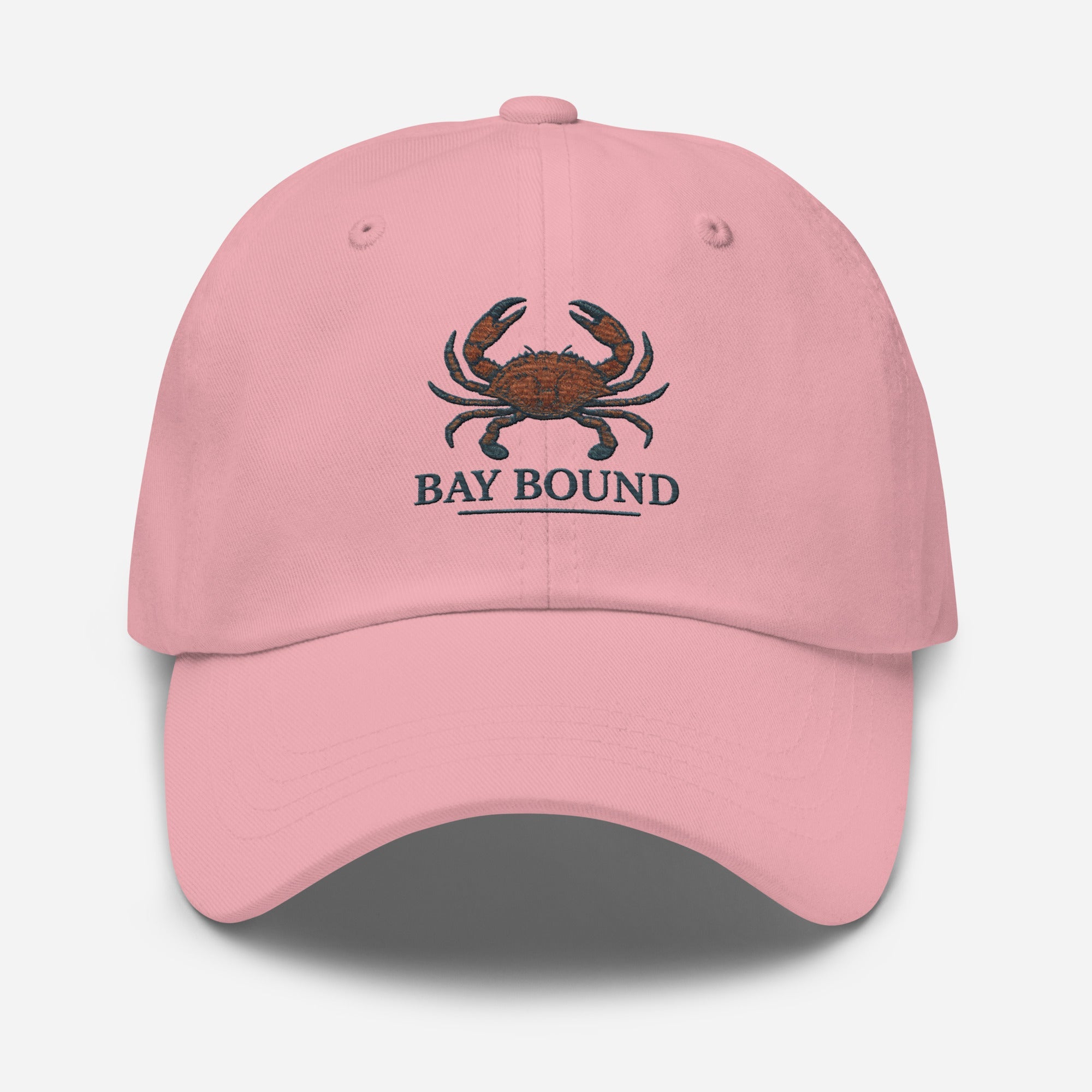 Bay Bound Crabbing Hat Embroidered Fishing Dad Hat Coastal Outdoors Cap - Triniskies