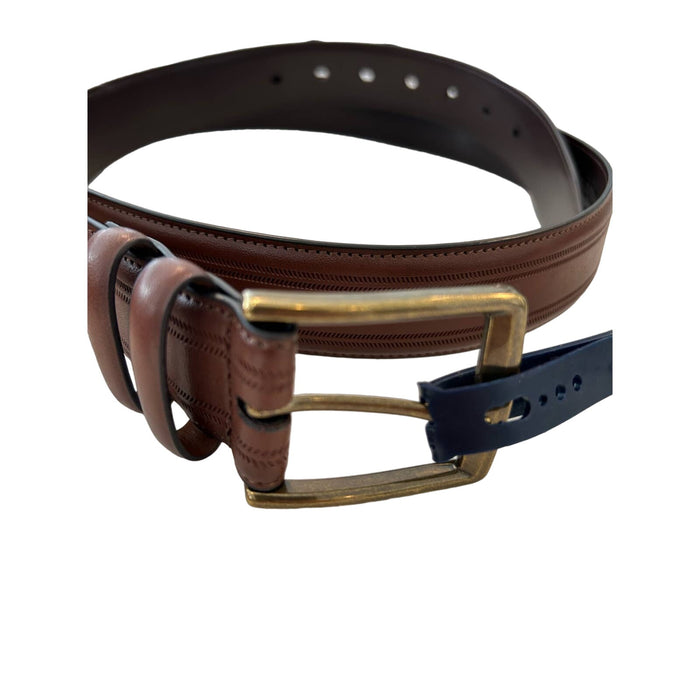 Classic Stafford Brown Leather Belt XL (42-44) Durable Stylish Mens Accessories