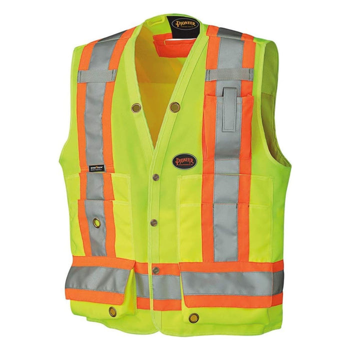 "Pioneer High Visibility Surveyor Safety Vest, Size L"