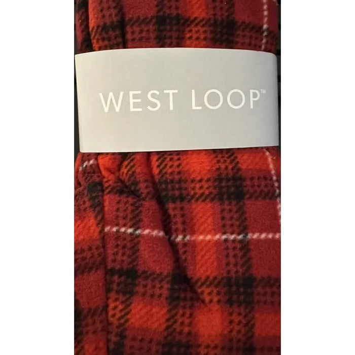 West Loop Red Plaid Super Soft Sleep/Lounge Pajama Pants M/L Mens 835