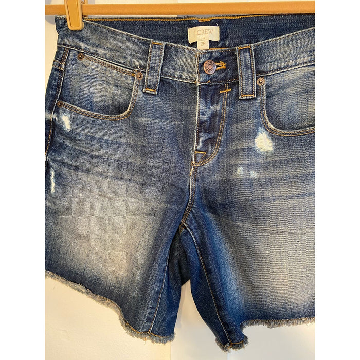 J.Crew Dark Denim Cut Off Distressed Jean Shorts - Size 26, Trendy * WS14