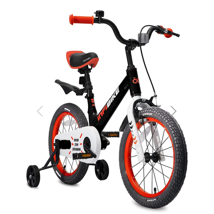 Childrens Road Red Bicycle with Training Wheels bike