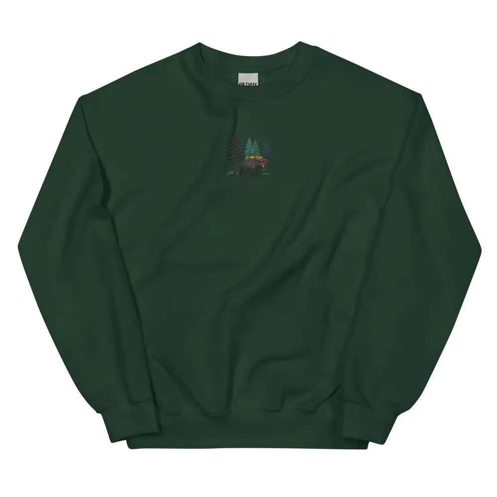 Dark green Forest Embroidered Pennsylvania sweatshirt by Trini Skies